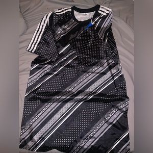 ADIDAS SATIN SHIRT DRESS MEDIUM